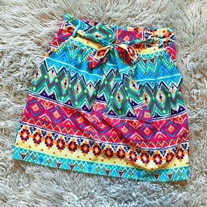 Aztec Print Skirt Sz Small